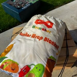 Mermaker Burritos Wrap Blanket. 
Made from soft flannel material.
